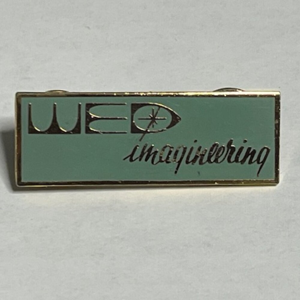 Disney Trading Pin WED Imagineering Milestone Lapel Hat Vest Pin Gold Tone 1.5"